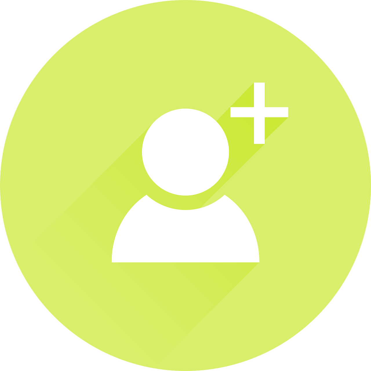 Green icon person with a plus sign