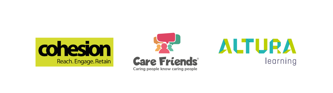Cohesion, Care Friends and Altura logos